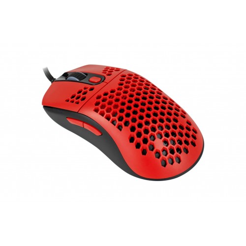 Pelė Arozzi Favo Ultra Light Gaming Mouse, RGB LED light, Red/Black, Gaming Mouse-Klaviatūros