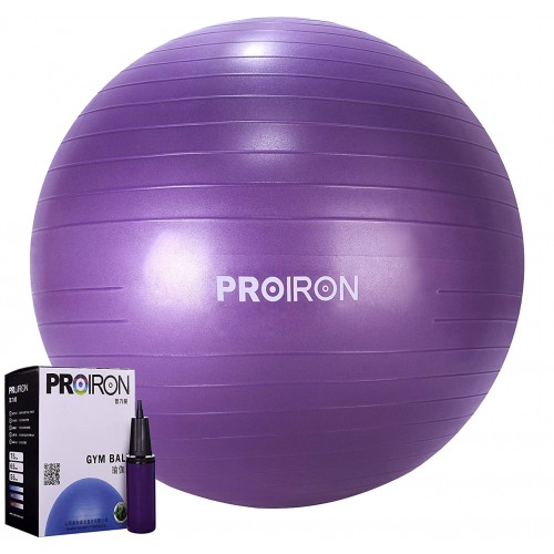 Kamuolys PROIRON Exercise Yoga Ball Balance Ball, Diameter: 65 cm, Thickness: 2 mm, Purple