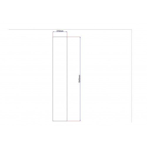 Dušo kabinos šoninis stiklas tiesus 310x1845 grey 3.7.-Dušo kabinos ir apdaila-Vonios ir jų