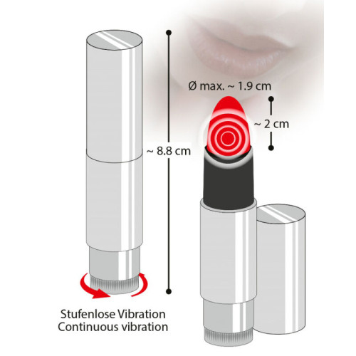 Vibratorius "Lūpdažis"-Mini vibratoriai-Vibratoriai