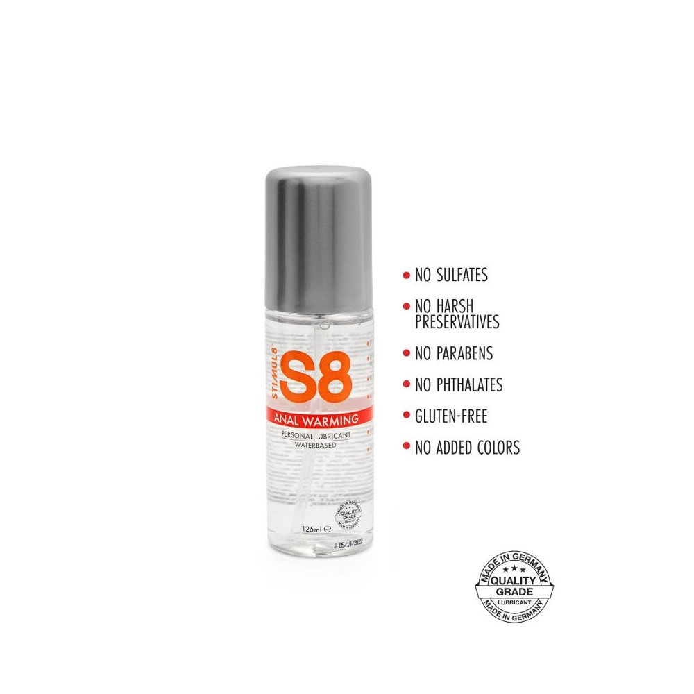 S8 šildantis analinis lubrikantas (125 ml)-Analiniai lubrikantai-Lubrikantai, afrodiziakai ir