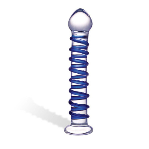 Stiklinis dildo "Spiralė"-Stikliniai-Falo imitatoriai