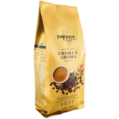 Kavos pupelės PEPPO‘S Crema e Aroma 1 kg.-Kavos pupelės-Kava, kakava