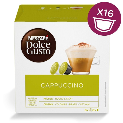Nescafe Dolce Gusto Cappuccino kava, 16 kapsulių dėžutėje-Kavos kapsulės-Kava, kakava