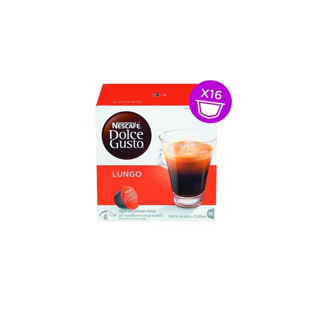 Nescafe Dolce Gusto Lungo 16 kapsulių dėžutėje-Kavos kapsulės-Kava, kakava