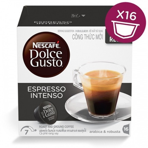 Nescafe Dolce Gusto Espresso Intenso kava 16 kapsulių dėžutėje-Kavos kapsulės-Kava, kakava