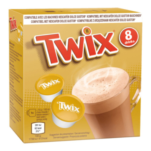Kakavos kapsulės TWIX, 8 x 15g-Kakava, karštas šokoladas-Kava, kakava