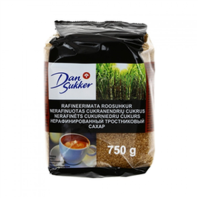 Cukrus Dan Sukker, rudas, cukranendrių, 750 g-Cukrus-Priedai kavai, arbatai