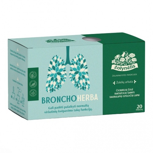 Žolynėlis žolelių arbata Bronchus, 30g (1,5x 20)-Vaisinė arbata-Arbata