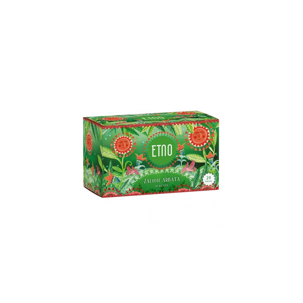 Etno Žalioji arbata su macha 40g (2gx20 vnt.)-Žalioji arbata-Arbata