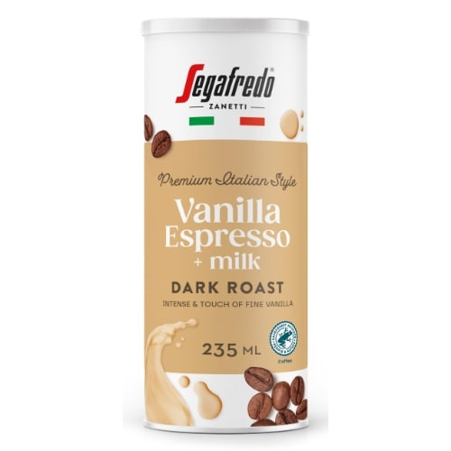 Šaltos kavos gėrimas SEGAFREDO Vanilla Espresso + pienas, 235 ml-Gaivieji