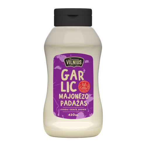Majonezo padažas VILNIUS Garlic, 420 ml-Padažai-Bakalėja