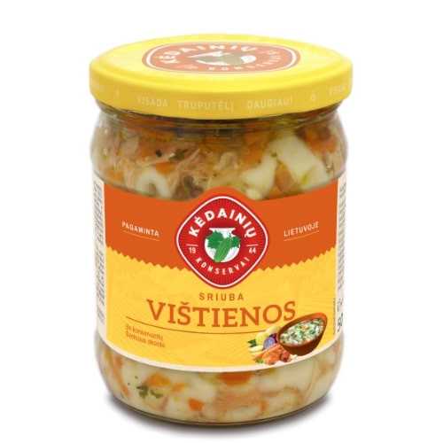 Vištienos sriuba KĖDAINIŲ, su makaronais, 0,5/480 g-Konservuotos daržovės-Bakalėja