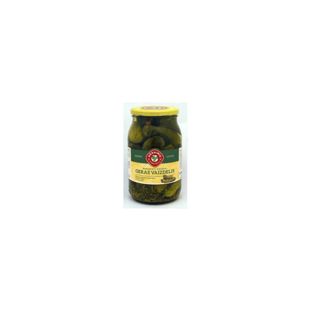 Marinuoti agurkai KĖDAINIŲ, Geras vaizdelis, 850 g / 440g-Konservuotos daržovės-Bakalėja