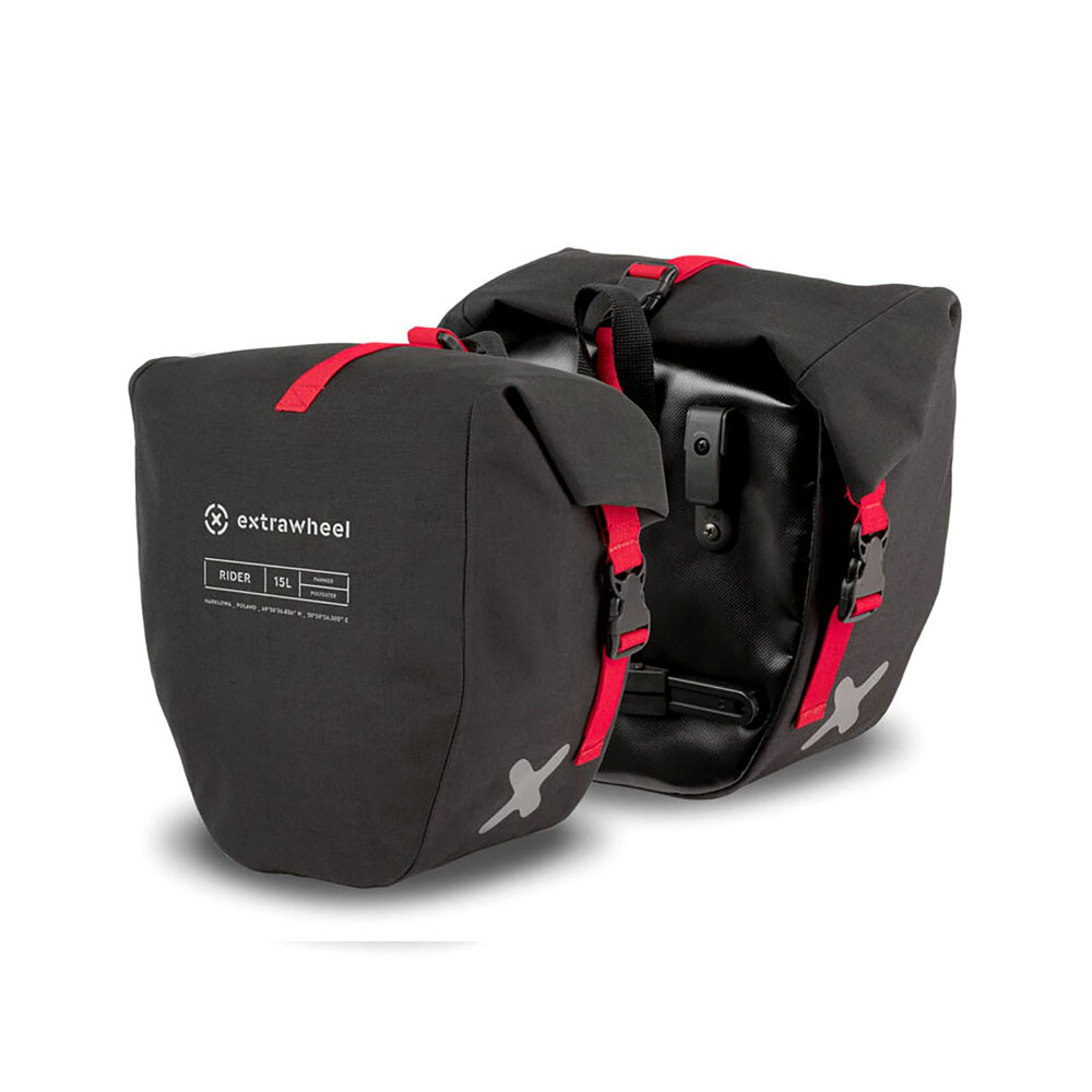 Dviračio krepšys ant bagažinės EXTRAWHEEL Rider Premium, 2 vnt. 30l-Krepšiai ant
