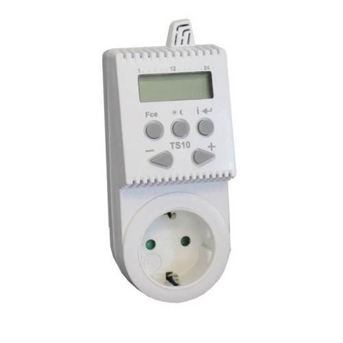 Kištukinis programuojamas patalpos termostatas (termoreguliatorius) TS10, 16A-Klimato