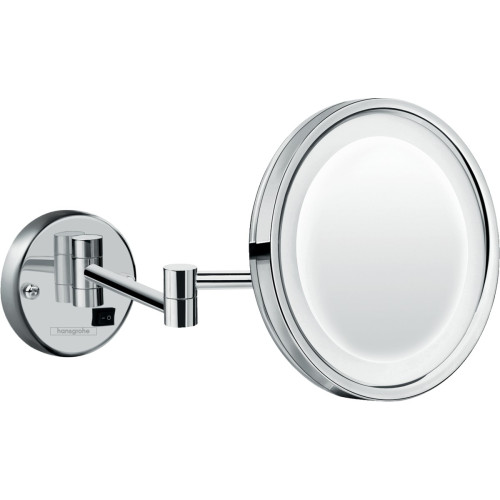 Skutimosi veidrodis su LED apšvietimu Hansgrohe Logis 73570000, chromo-Vonios kambario