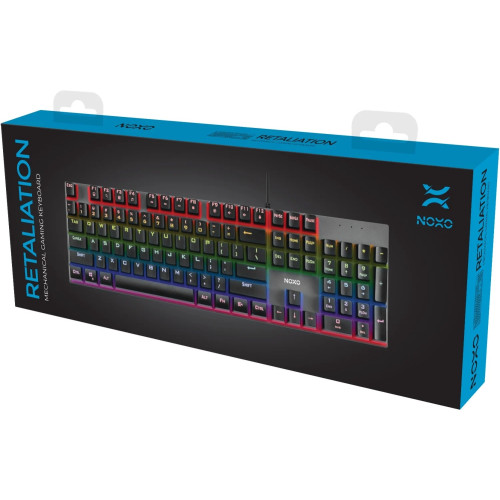 ŽAIDIMŲ KLAVIATŪRA NOXO Retaliation Mechanical gaming keyboard, Blue Switches, EN-Gaming