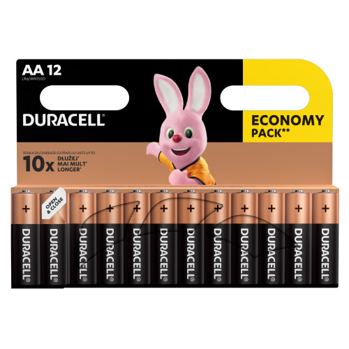 Baterijos DURACELL AA, LR06, 12vnt-Elementai, baterijos-Smulki elektronika
