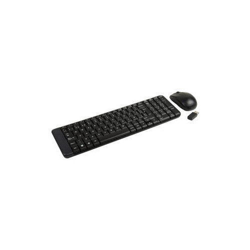 Logitech MK220 Combo Belaidė klaviatūra + pelė, US, Juoda-Klaviatūros, pelės ir