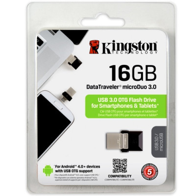 USB atmintinė Kingston 16GB Mikro/USB 3.0-USB raktai-Išorinės duomenų laikmenos