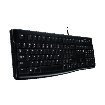 Logitech K120 Laidinė klaviatūra, USB, RUS, Juoda-Klaviatūros, pelės ir kilimėliai-Kompiuterių