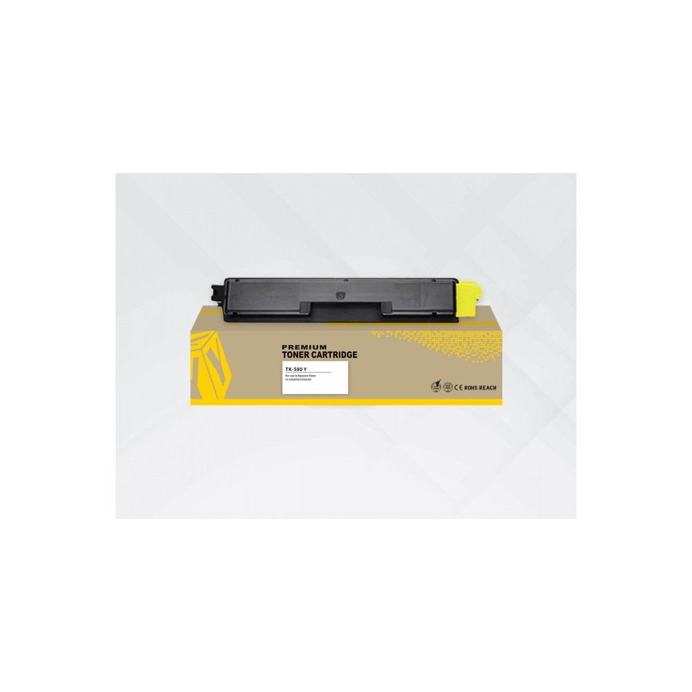 Neoriginali HYB Kyocera TK-580Y, geltona kasetė-HYB-Neoriginalios kasetės Kyocera