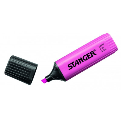 Stanger Teksto žymeklis 1-5 mm, rožinis, pakuotėje 10 vnt. 180004000-Žymekliai-Rašymo priemonės