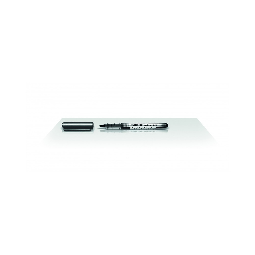 Stanger Rašiklis Solid InkLiner 0.5 mm, juodas, pakuotėje 10 vnt. 7420001-Rašikliai-Rašymo