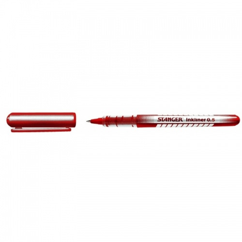 Stanger Rašiklis Solid InkLiner 0.5 mm, raudonas, pakuotėje 10 vnt. 7420003-Rašikliai-Rašymo