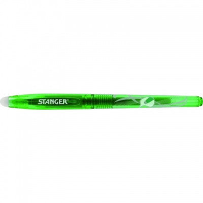 Stanger Gelinis rašiklis su rašalo trintuku Eraser 0.7 mm, žalias, pakuotėje 12 vnt.