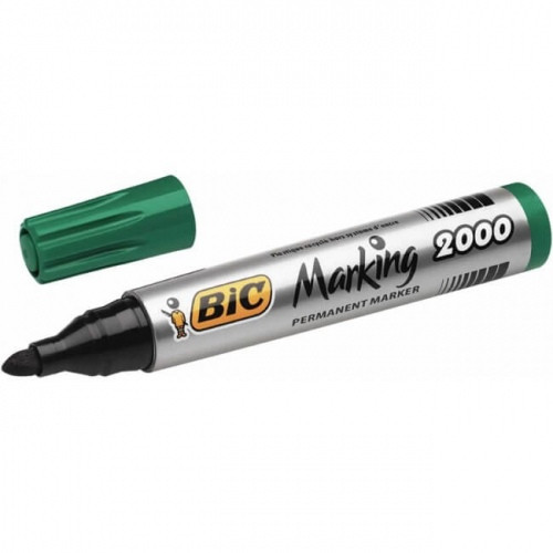 Bic Permanentinis žymeklis Eco 2000 2-5 mm, žalias, pakuotėje 12 vnt. 000026-Žymekliai-Rašymo