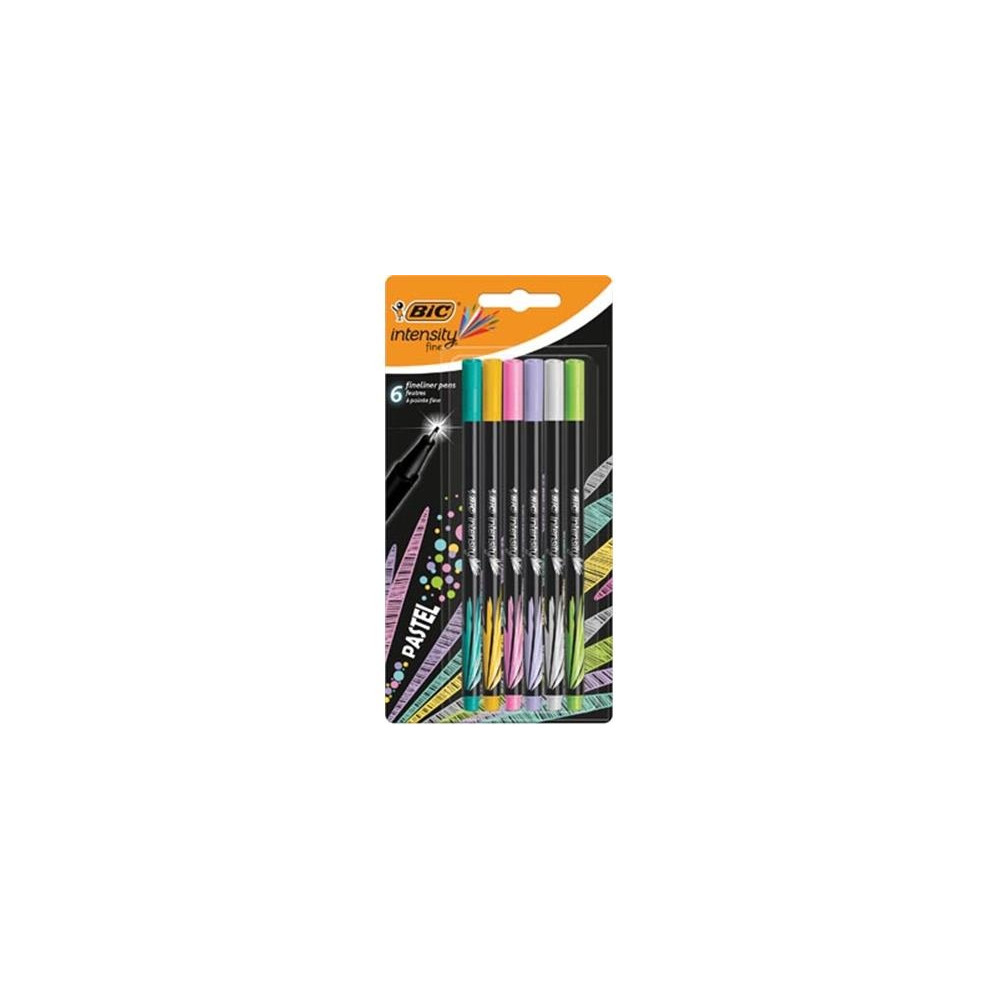 Bic Rašiklių rinkinys FineLiners Intensity Fine PASTEL 0.4 mm, 6 spalvų rinkinys
