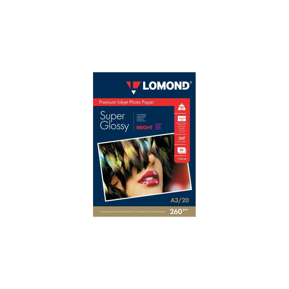 Fotopopierius Lomond Premium Photo Paper Super Blizgus 260 g/m2 A3, 20 lapų, Bright-Foto