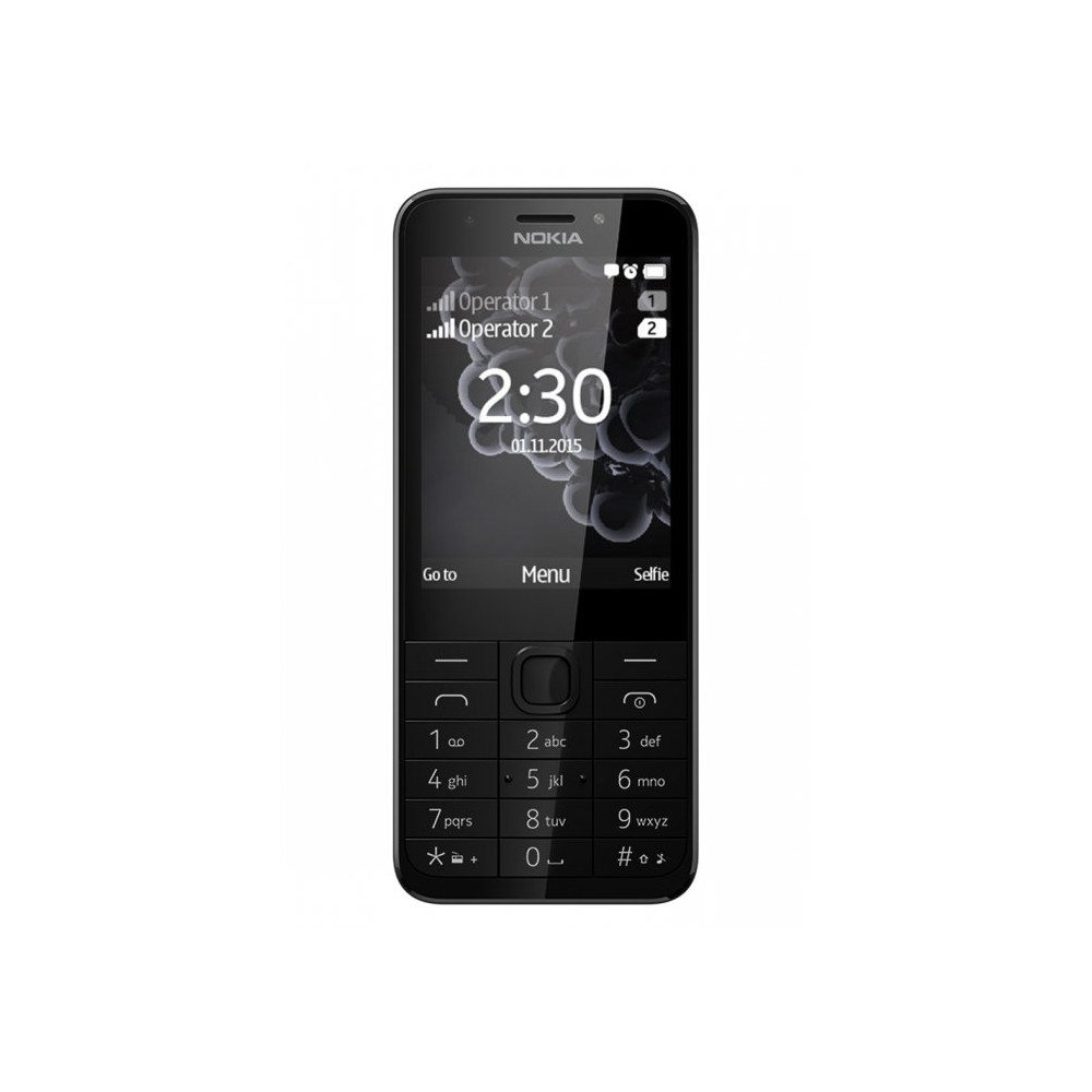 MOB. TELEFONAS NOKIA 230 DS DARK SILVER-Mygtukiniai telefonai-Mobilieji telefonai