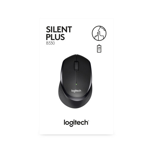 Pelė Logitech B330 Silent Plus Black EMEA-Klaviatūros, pelės ir kilimėliai-Kompiuterių priedai