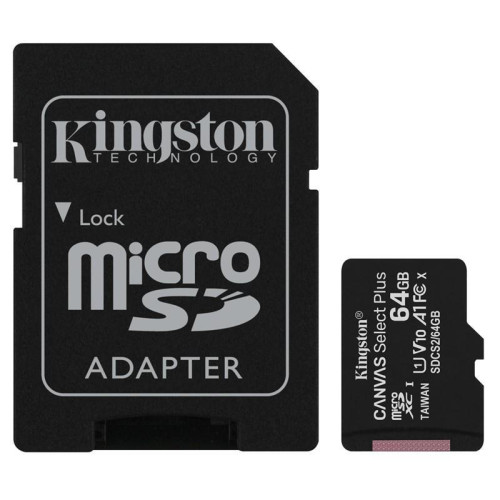 ATMINTIES KORTELĖ Kingston Canvas Select Plus UHS-I 64 GB, MicroSDXC, Flashmemory class 10