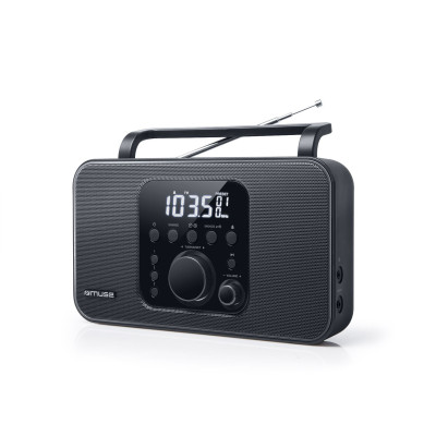 Radija Muse Radio M-091R Black, AUX in, Alarm functio-Radijo prietaisai-Garso technika