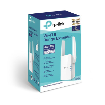 Tinklo adapteris TP-LINK Extender RE505X 802.11ax, 2.4GHz/5GHz, 300+1200 Mbit/s, 10/100/1000