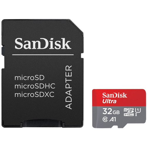 Atminties kortelė SanDisk Ultra microSDHC 32GB + SD Adapter 120MB/s A1 Class-Atminties