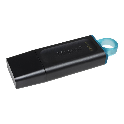 USB atmintinė KINGSTON 64GB USB3.2 Gen 1 DataTraveler Exodia (Black + Teal-USB raktai-Išorinės