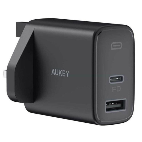 Sieninis kroviklis Aukey Wall Charger PA-F3S Mini USB-C, 2 x USB-A, 32 W-Įkrovikliai ir