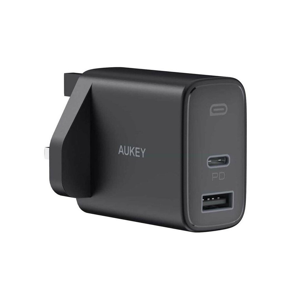 Sieninis kroviklis Aukey Wall Charger PA-F3S Mini USB-C, 2 x USB-A, 32 W-Įkrovikliai ir