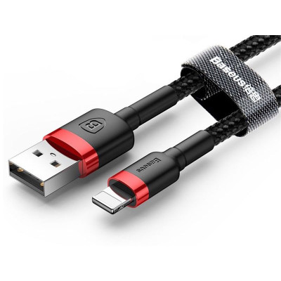 Kabelis USB2.0 A kištukas - IP Lightning kištukas 1.0m su QC3.0 nailoniniu šarvu Cafule