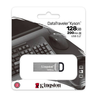 USB atmintinė KINGSTON KYSON 128GB USB 3.2 Gen 1-USB raktai-Išorinės duomenų laikmenos