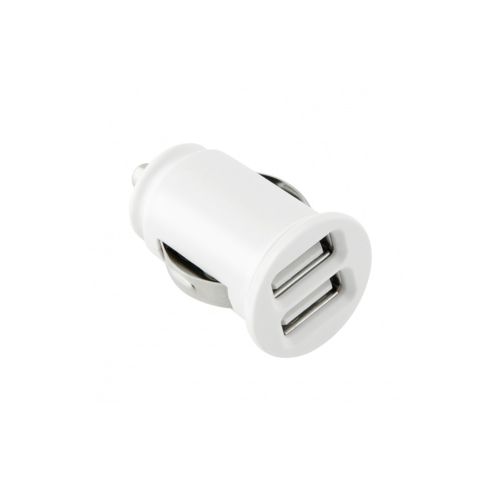 TOTI Dual USB Car Charger 2.1 A, White-Krovikliai-Mobiliųjų telefonų priedai