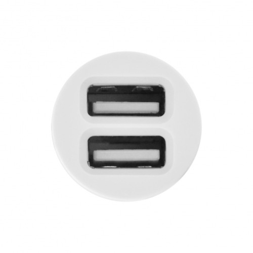 TOTI Dual USB Car Charger 2.1 A, White-Krovikliai-Mobiliųjų telefonų priedai