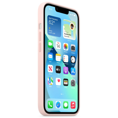 DĖKLAS APPLE iPhone 13 Silicone Case with MagSafe – Chalk Pink-Dėklai-Mobiliųjų telefonų