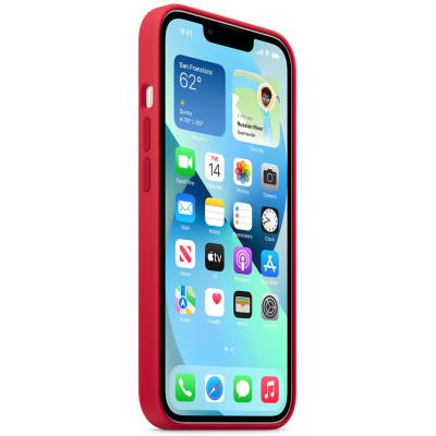 DĖKLAS APPLE iPhone 13 Silicone Case with MagSafe – (PRODUCT)RED-Dėklai-Mobiliųjų telefonų