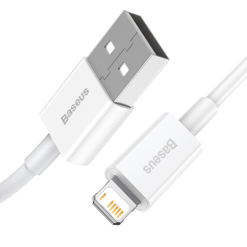 Kabelis USB2.0 A kištukas - IP Lightning kištukas 1.0m baltas Superior serijos BASEUS-Telefonų